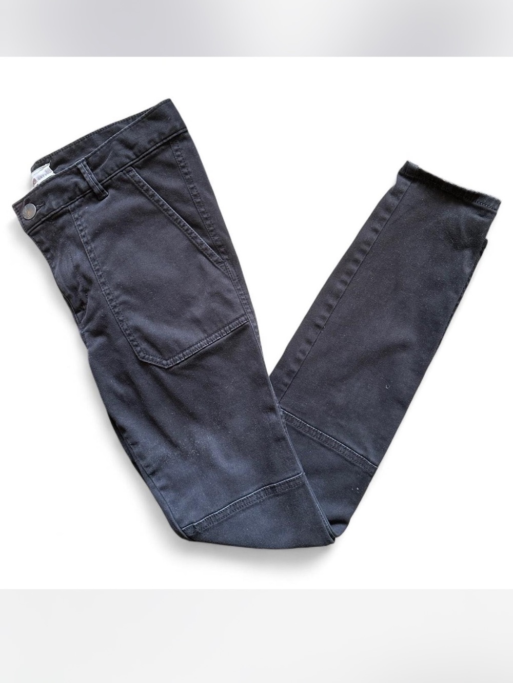 LOU & GREY Skinny Cargo Pant in Black Brushed Cotton — 8